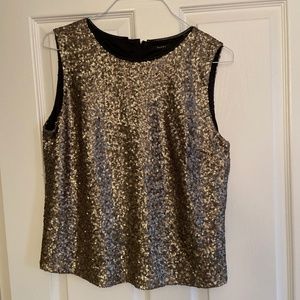Tahari- Gold Sequin Top